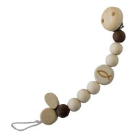 Schnullerkette Holz natur Ichthys
